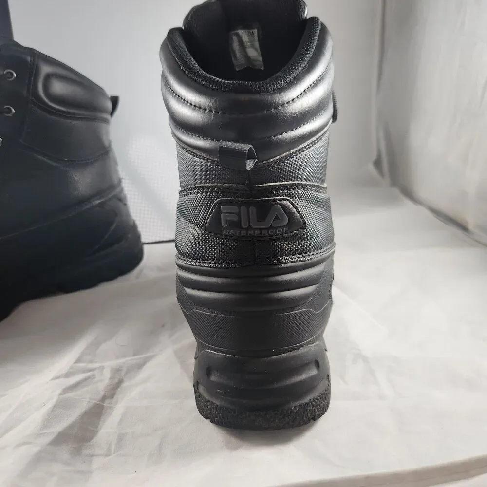 Fila Men's Sz 12 Weathertech Extreme Waterproof Duck Boots Black - Used w/ Box